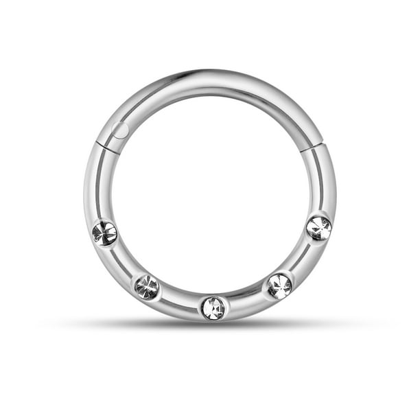 925 SILVER OPEN RING with GEM 1.0mm Daith Tragus Septum Nose Ear Rim Bar 925 SILVER OPEN RING with GEM 1.0mm Daith Tragus Septum Nose Ear Rim Bar